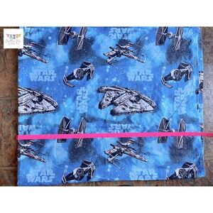 Twin Flat Sheet, Star Wars, Millennium Falcon,‎ Tie Fighter, X Fighter, blue